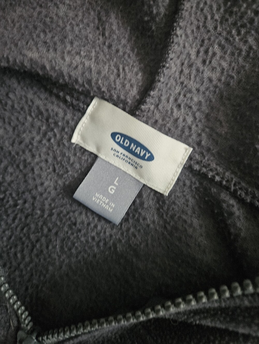 Old Navy Gray Fleece Pullover Hoodie Size Large - Picture 5 of 7